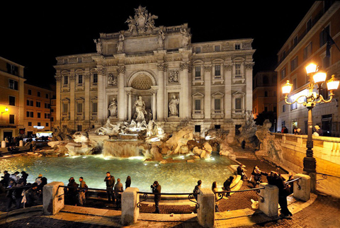 Фонтан Треви - самый большой фонтан Рима