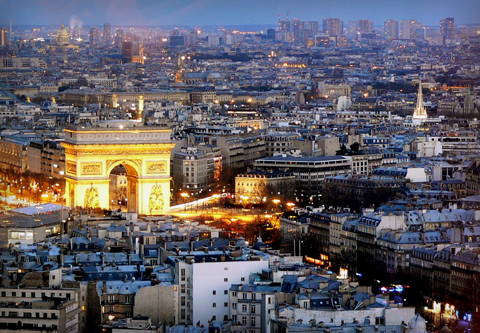Вечерний Париж, Триумфальная арка